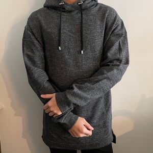 BALMAIN oversized funnel neck wool hoodie